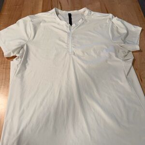Lululemon Men's White Tennis Short Sleeve Henley